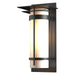 Banded with Top Plate Large Outdoor Sconce in Coastal Black - 305994-SKT-80-GG0037 by Hubbardton Forge