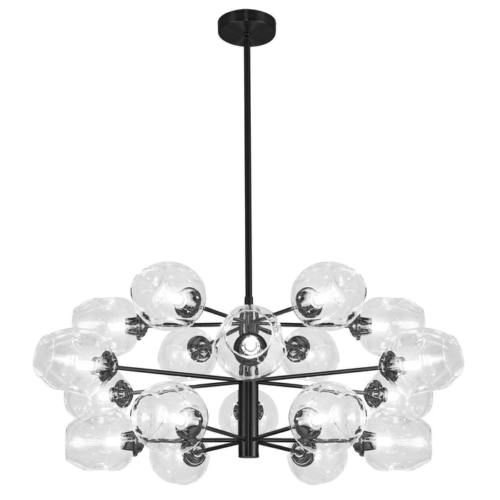 ABI-3318C-MB-CLR- Abii 18-Light Chandelier in Matte Black by Dainolite