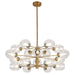 ABI-3318C-VB-CLR- Abii 18-Light Chandelier in Vintage Bronze by Dainolite