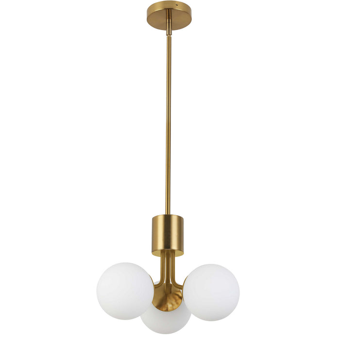 AMA-153P-AGB- Amanda 3-Light Chandelier in Aged Brass by Dainolite