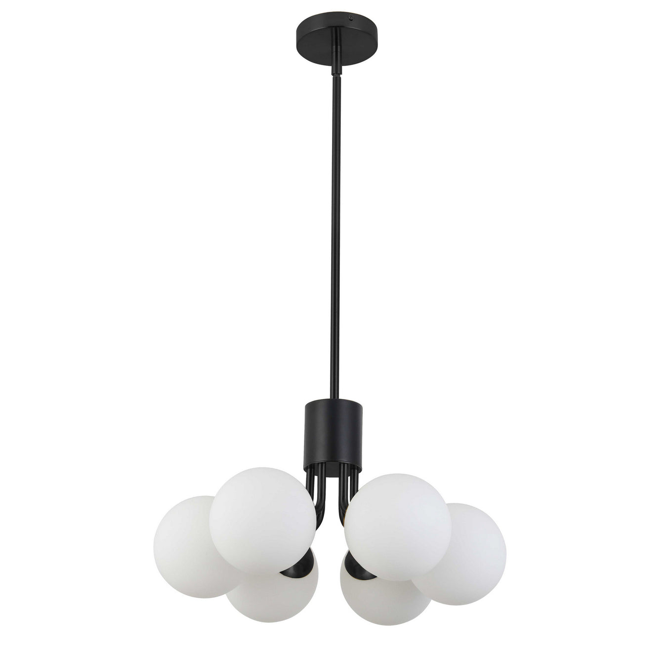 AMA-186P-MB- Amanda 6-Light Pendant in Matte Black by Dainolite