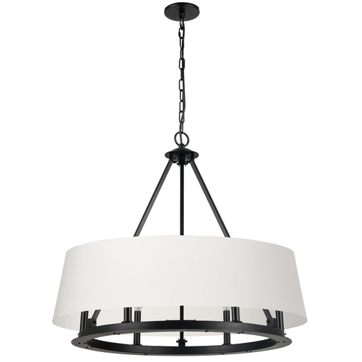 CLB-296C-MB-790- Colby 6-Light Chandelier in Matte Black by Dainolite