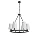 CLB-306C-MB-790- Colby 6-Light Chandelier in Matte Black by Dainolite