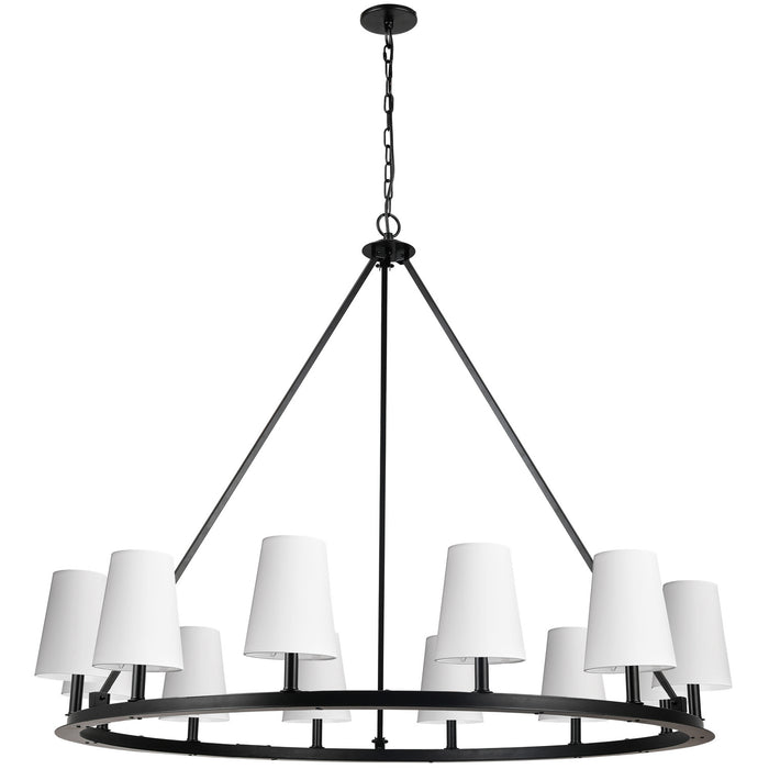 CLB-5212C-MB-790- Colby 12-Light Chandelier in Matte Black by Dainolite