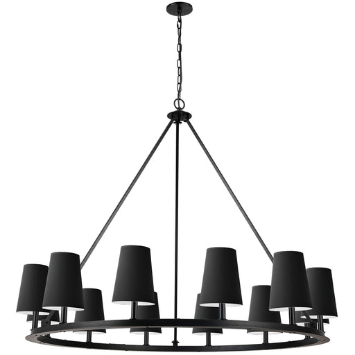 CLB-5212C-MB-797- Colby 12-Light Chandelier in Matte Black by Dainolite