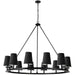 CLB-5212C-MB-797- Colby 12-Light Chandelier in Matte Black by Dainolite