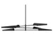 CSE-476C-MB- Cassie 6-Light Chandelier in Matte Black by Dainolite