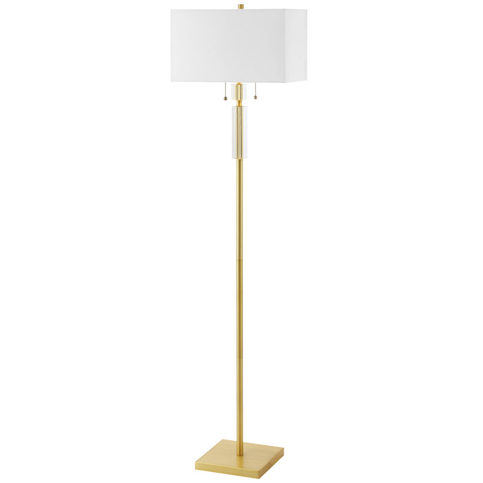 DM231F-AGB- Fernanda 2-Light Floor Lamp in Aged Brass by Dainolite