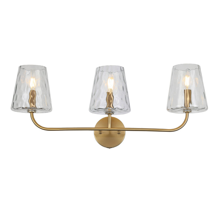 ELN-213W-AGB-CLR- Eleanor 3-Light Vanity in Aged Brass by Dainolite