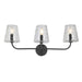 ELN-213W-MB-CLR- Eleanor 3-Light Vanity in Matte Black by Dainolite