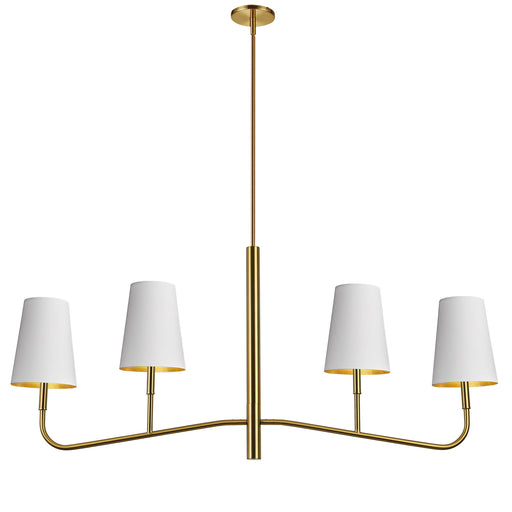 ELN-534HC-AGB-692- Eleanor 4-Light Chandelier in Aged Brass by Dainolite