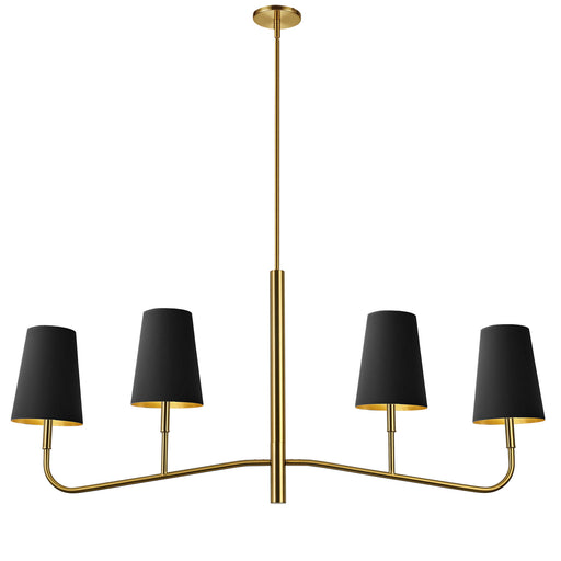 ELN-534HC-AGB-698- Eleanor 4-Light Chandelier in Aged Brass by Dainolite