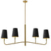 ELN-534HC-AGB-698- Eleanor 4-Light Chandelier in Aged Brass by Dainolite