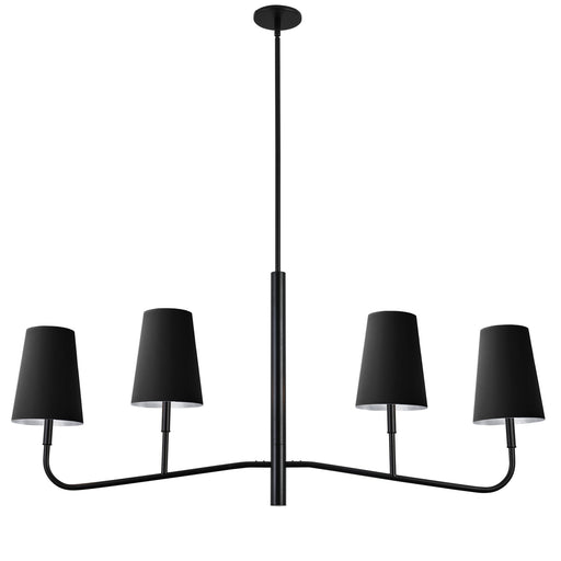 ELN-534HC-MB-697- Eleanor 4-Light Chandelier in Matte Black by Dainolite