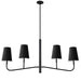 ELN-534HC-MB-697- Eleanor 4-Light Chandelier in Matte Black by Dainolite