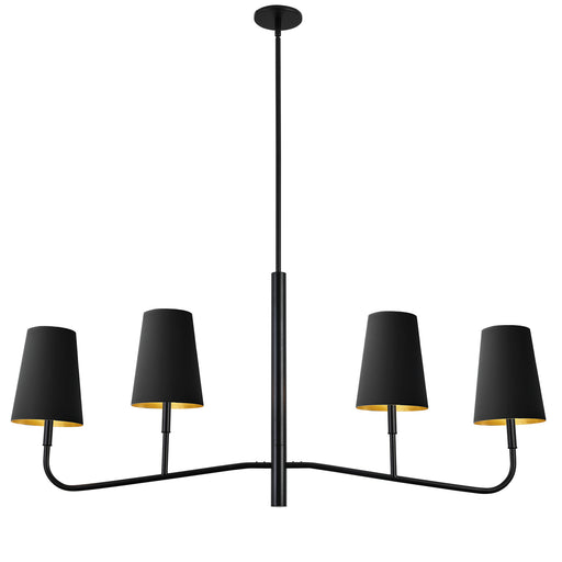 ELN-534HC-MB-698- Eleanor 4-Light Chandelier in Matte Black by Dainolite