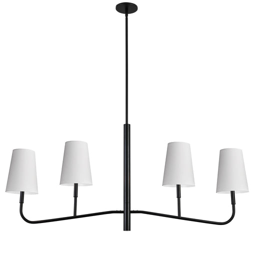 ELN-534HC-MB-790- Eleanor 4-Light Chandelier in Matte Black by Dainolite