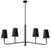 ELN-534HC-MB-797- Eleanor 4-Light Chandelier in Matte Black by Dainolite