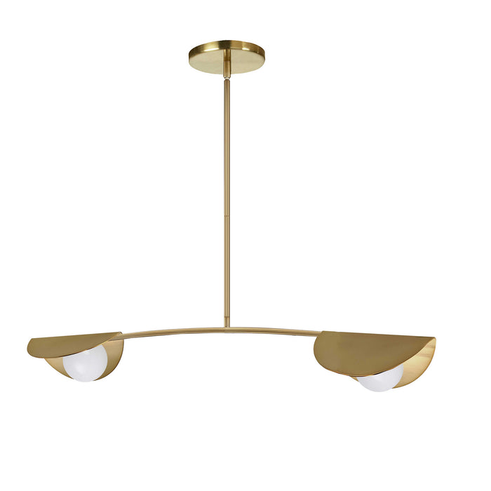 EMM-342HP-AGB- Emma 2-Light Pendant in Aged Brass by Dainolite