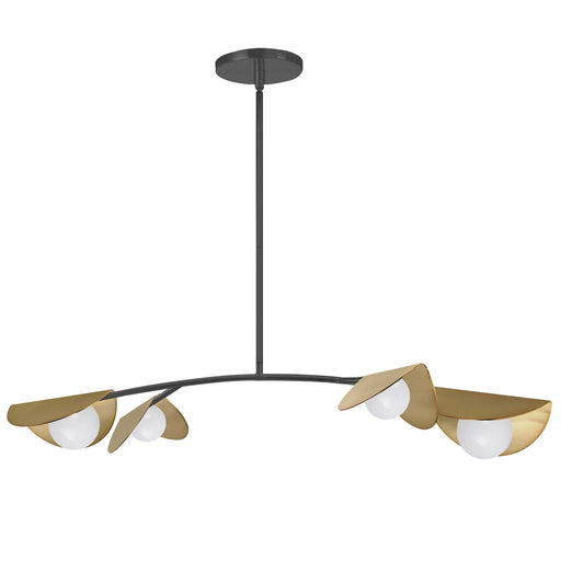 EMM-414HP-MB-AGB- Emma 4-Light Pendant in Matte Black by Dainolite