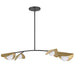 EMM-414HP-MB-AGB- Emma 4-Light Pendant in Matte Black by Dainolite