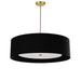 HEL-304P-AGB-BW- Helena 4-Light Pendant in Aged Brass by Dainolite