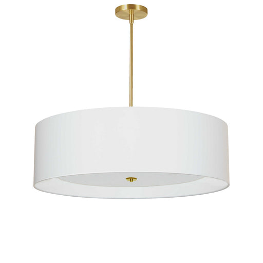 HEL-304P-AGB-WH- Helena 4-Light Pendant in Aged Brass by Dainolite