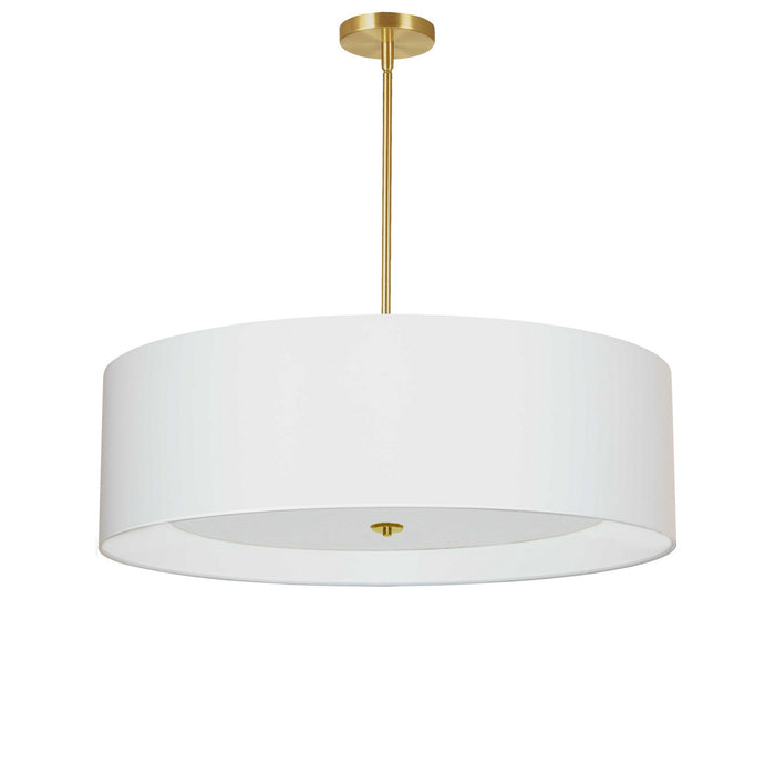 HEL-304P-AGB-WH- Helena 4-Light Pendant in Aged Brass by Dainolite