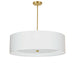 HEL-304P-AGB-WH- Helena 4-Light Pendant in Aged Brass by Dainolite