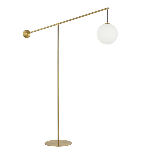 HOL-1061F-AGB- Holly 1-Light Floor Lamp in Aged Brass by Dainolite