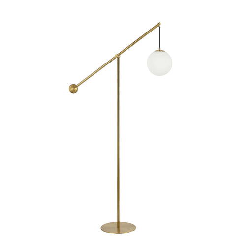 HOL-661F-AGB- Holly 1-Light Floor Lamp in Aged Brass by Dainolite