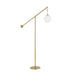 HOL-661F-AGB- Holly 1-Light Floor Lamp in Aged Brass by Dainolite