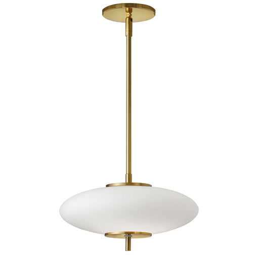 MAD-121LEDP-AGB- Maddie LED Pendant in Aged Brass by Dainolite