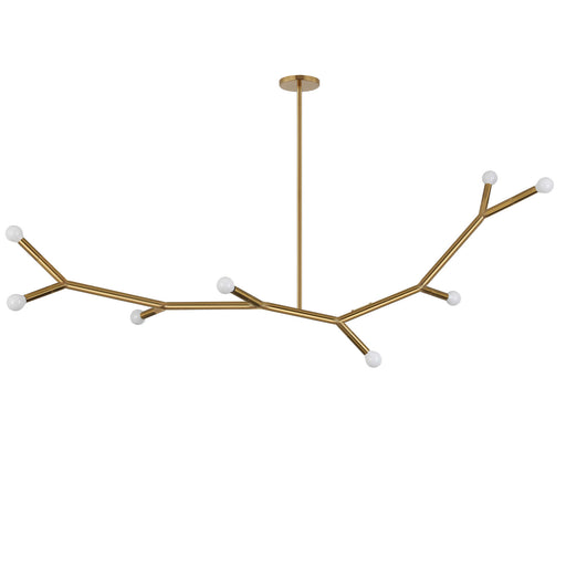 MOR-608HP-AGB- Morgan 8-Light Pendant in Aged Brass by Dainolite