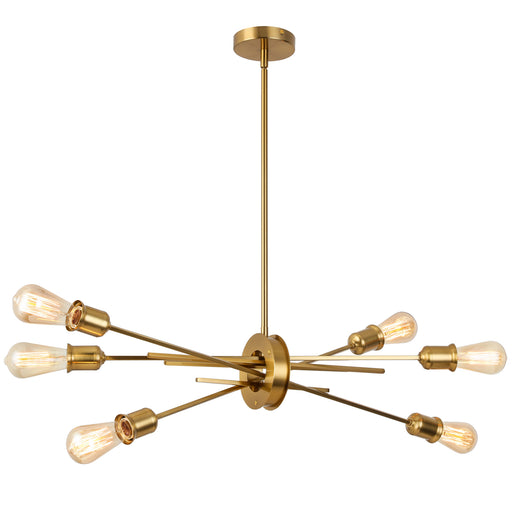 NEB-326HP-AGB- Nebraska 6-Light Pendant in Aged Brass by Dainolite