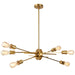 NEB-326HP-AGB- Nebraska 6-Light Pendant in Aged Brass by Dainolite