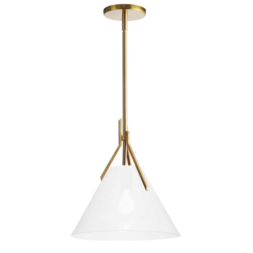 NIC-101P-AGB- Nicole 1-Light Pendant in Aged Brass by Dainolite