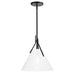 NIC-101P-MB- Nicole 1-Light Pendant in Matte Black by Dainolite