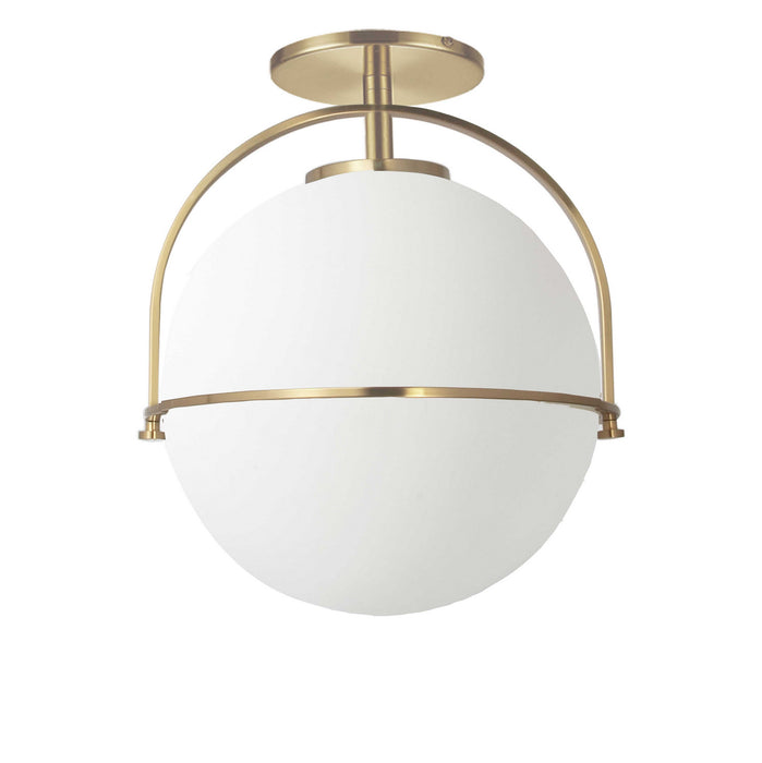 PAO-121SF-AGB- Paola 1-Light Semi-Flush Mount in Aged Brass by Dainolite