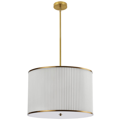 PRD-243P-AGB- Prudy 4-Light Pendant in White by Dainolite