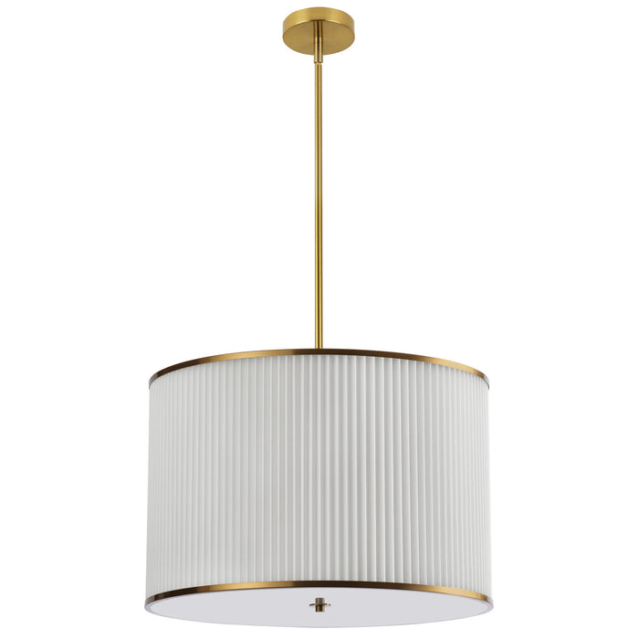 PRD-243P-AGB- Prudy 4-Light Pendant in White by Dainolite