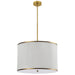 PRD-243P-AGB- Prudy 4-Light Pendant in White by Dainolite