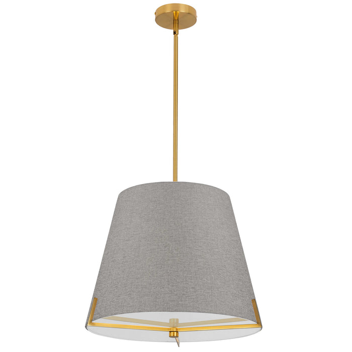 PST-184P-AGB-GRY- Preston 4-Light Pendant in Grey by Dainolite