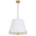 PST-184P-AGB-WH- Preston 4-Light Pendant in White by Dainolite