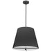 PST-184P-MB-BK- Preston 4-Light Pendant in Black by Dainolite