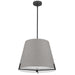 PST-184P-MB-GRY- Preston 4-Light Pendant in Grey by Dainolite