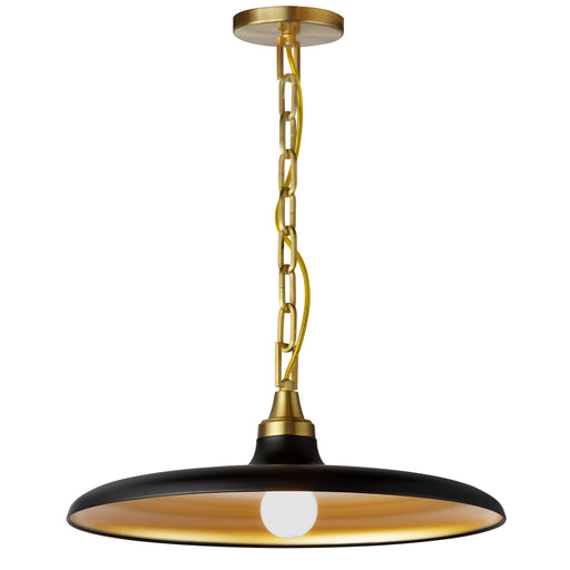 Quentin One Light Pendant in Matte Black