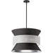 Questa Four Light Pendant in Black