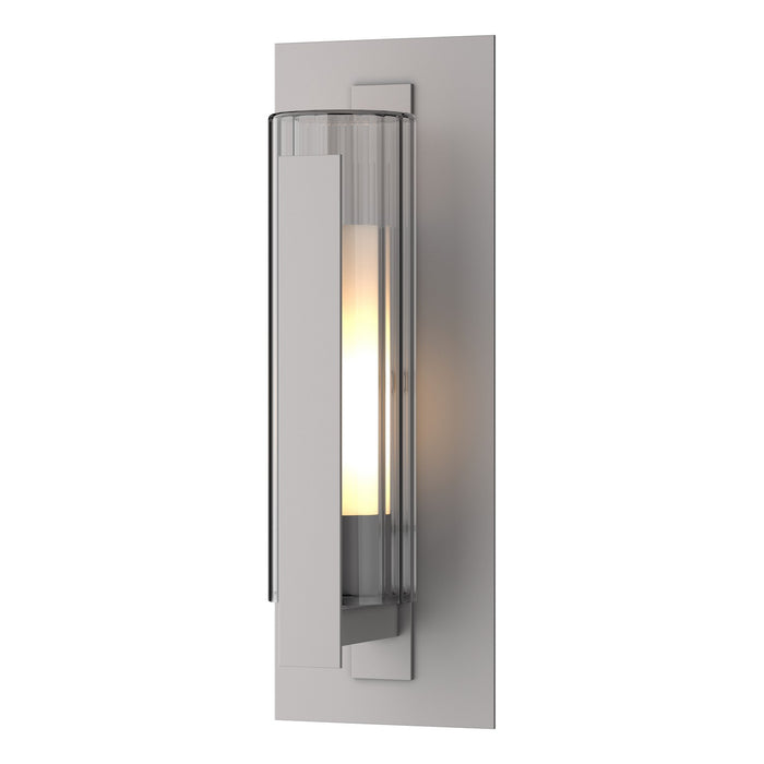 Vertical Bar Fluted Glass Medium Outdoor Sconce in Coastal Burnished Steel - 307282-SKT-78-ZU0658 by Hubbardton Forge