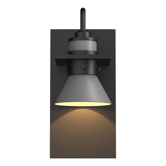 Erlenmeyer Dark Sky Friendly Outdoor Sconce in Coastal Black with Coastal Burnished Steel Accent - 307716-SKT-80-78 by Hubbardton Forge